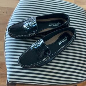 Eastland black patent leathers